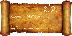 Kiefer Péter névjegykártya
